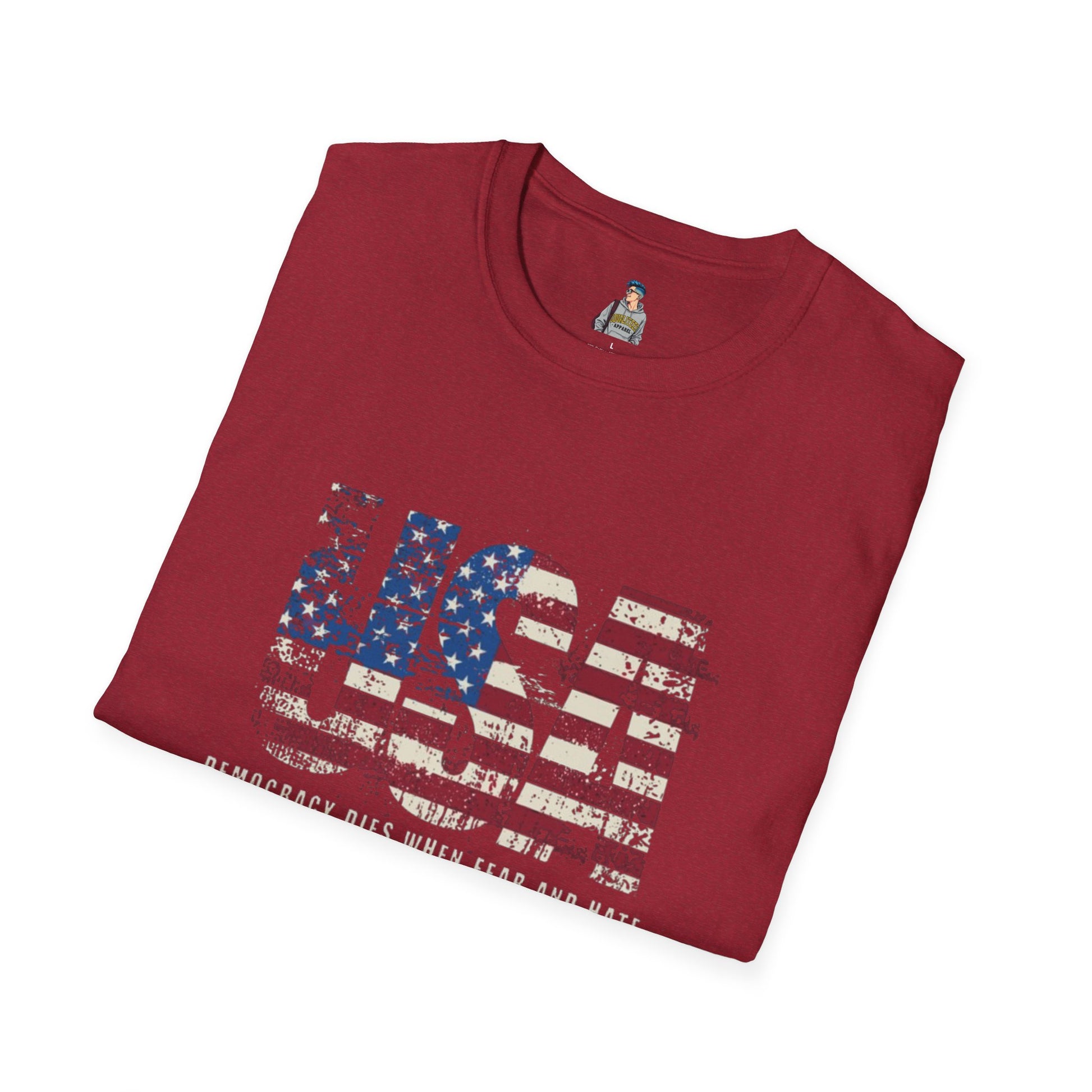 USA Democracy Statement Unisex Softstyle T-Shirt