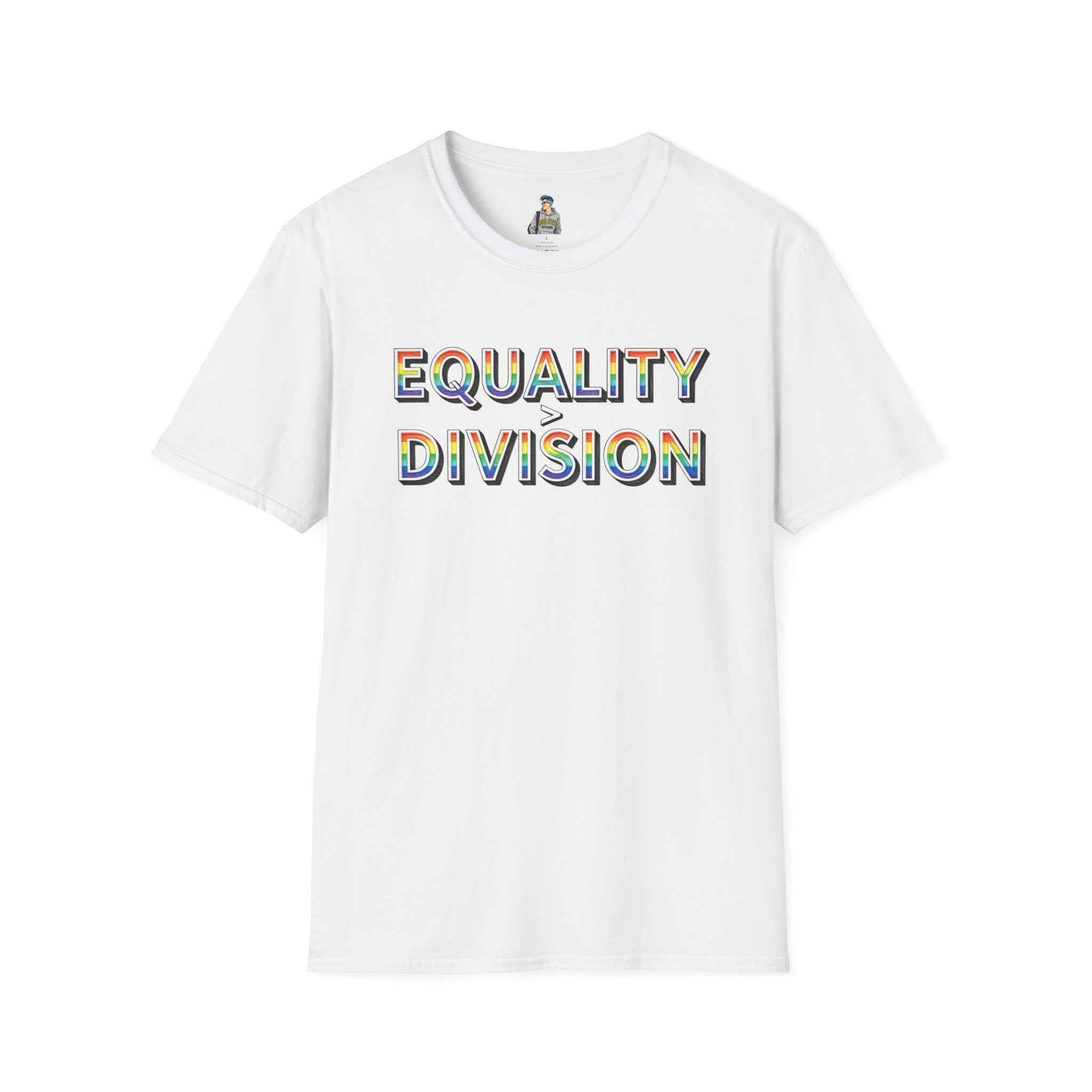 Equality is Greater Than Division T-Shirt — Rainbow Pride Graphic Tee