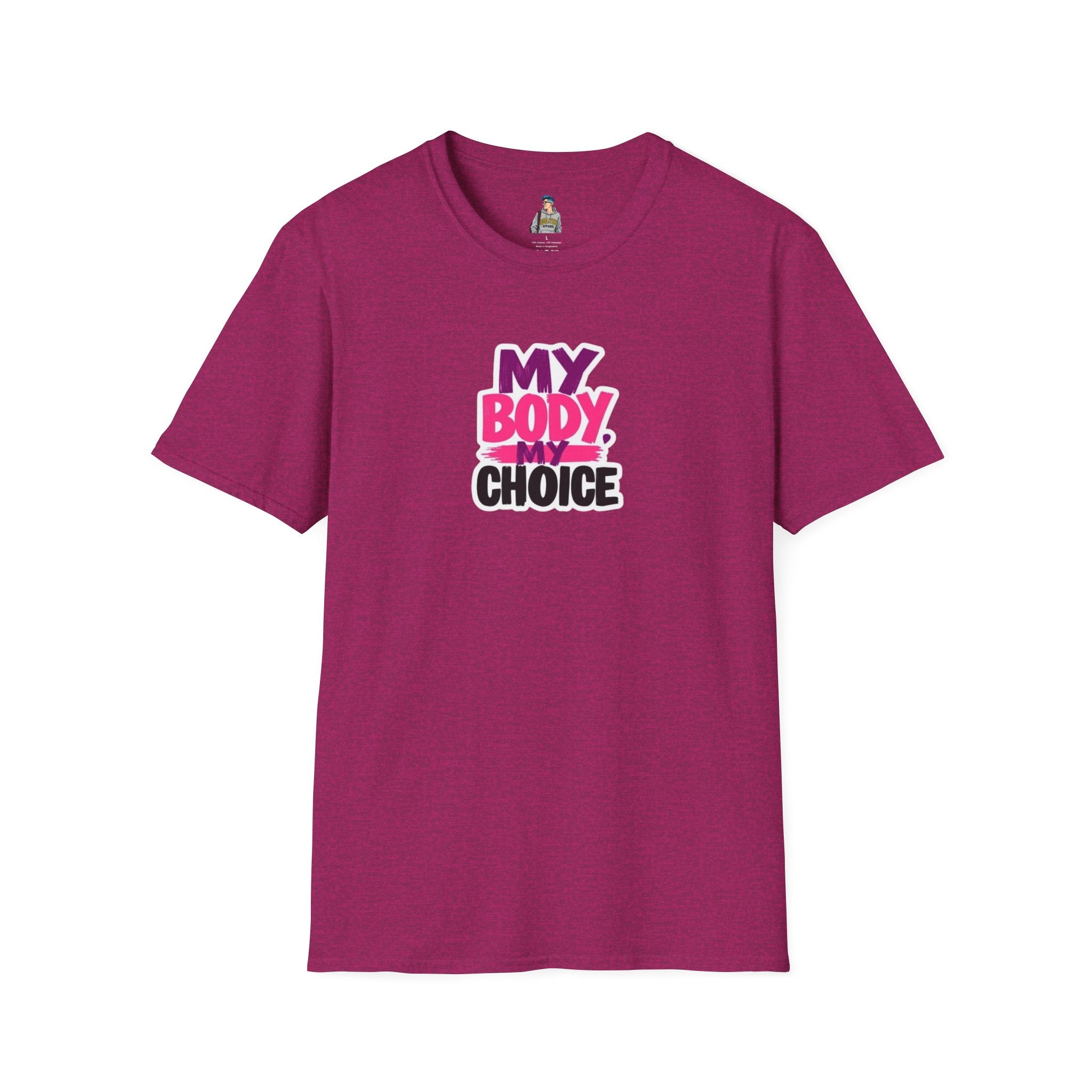 Empowering Unisex Softstyle T-Shirt - 'My Body, My Choice' Statement Tee