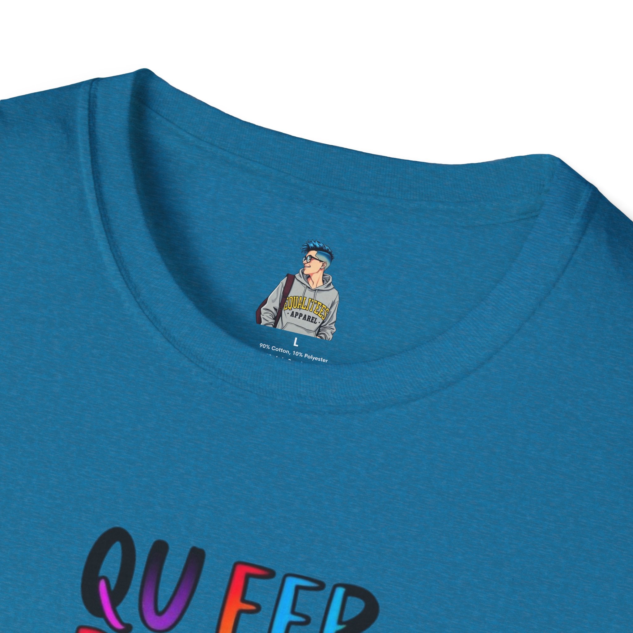 Queer Pride Unisex Softstyle T-Shirt - "Queer People Belong Everywhere"