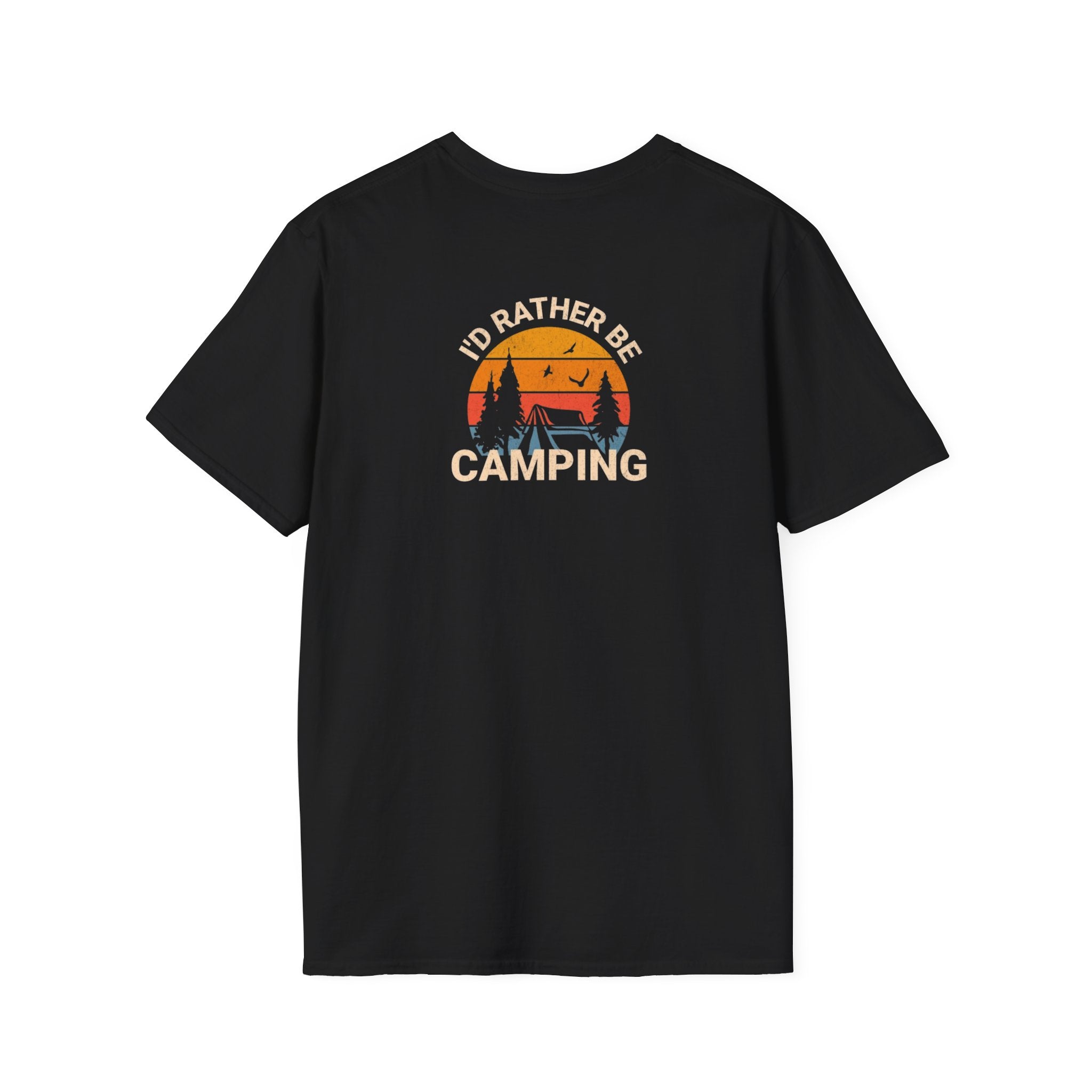 Unisex Softstyle T-Shirt - 'I'd Rather Be Camping' Adventure Tee