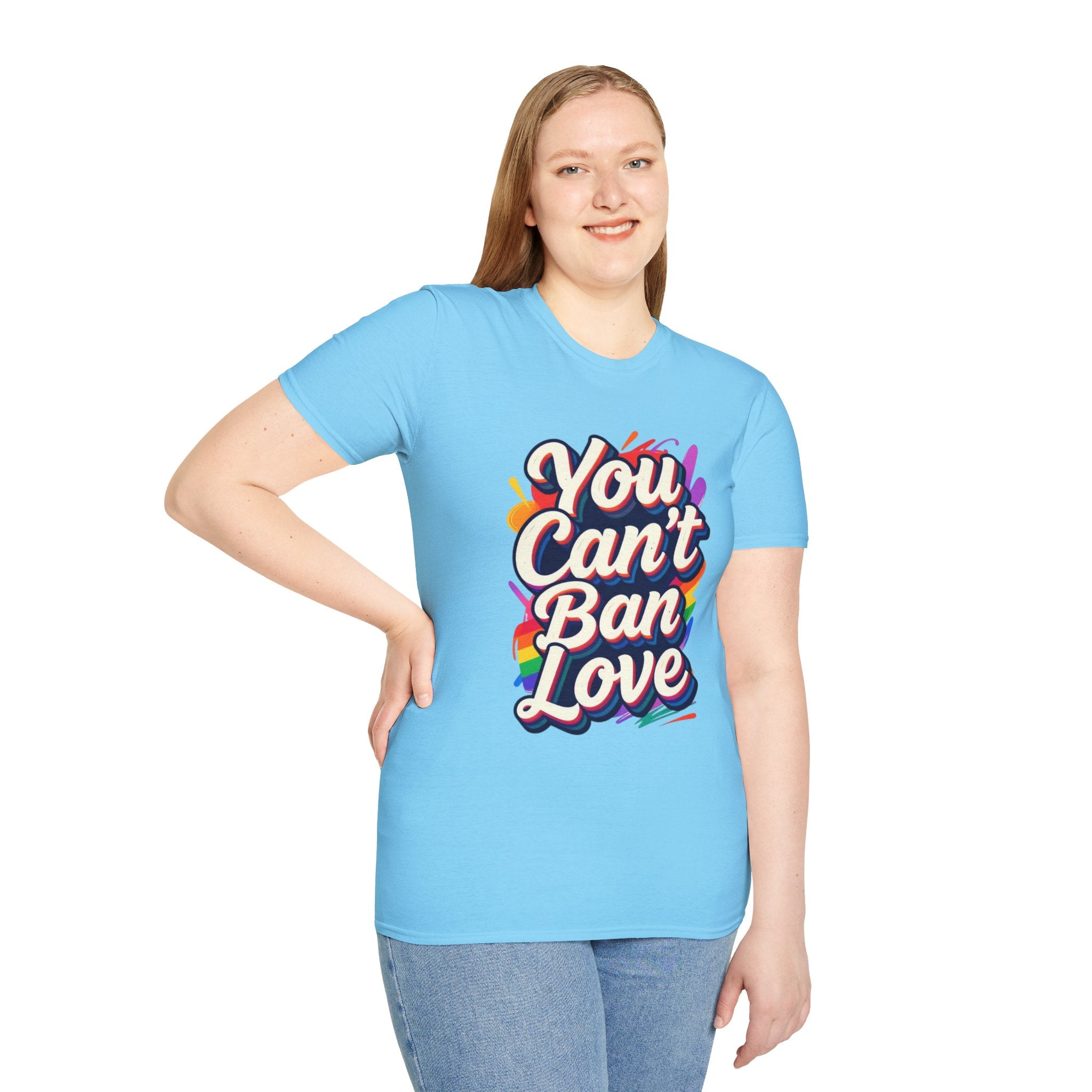 You Can't Ban Love T‑Shirt — Rainbow LGBTQ+ Pride Graphic Tee