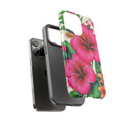 Tropical Hibiscus Phone Case for iPhone — Floral Tough Protective Cover