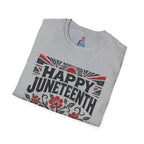 Juneteenth T-Shirt — "Happy Juneteenth" Floral Freedom Tee