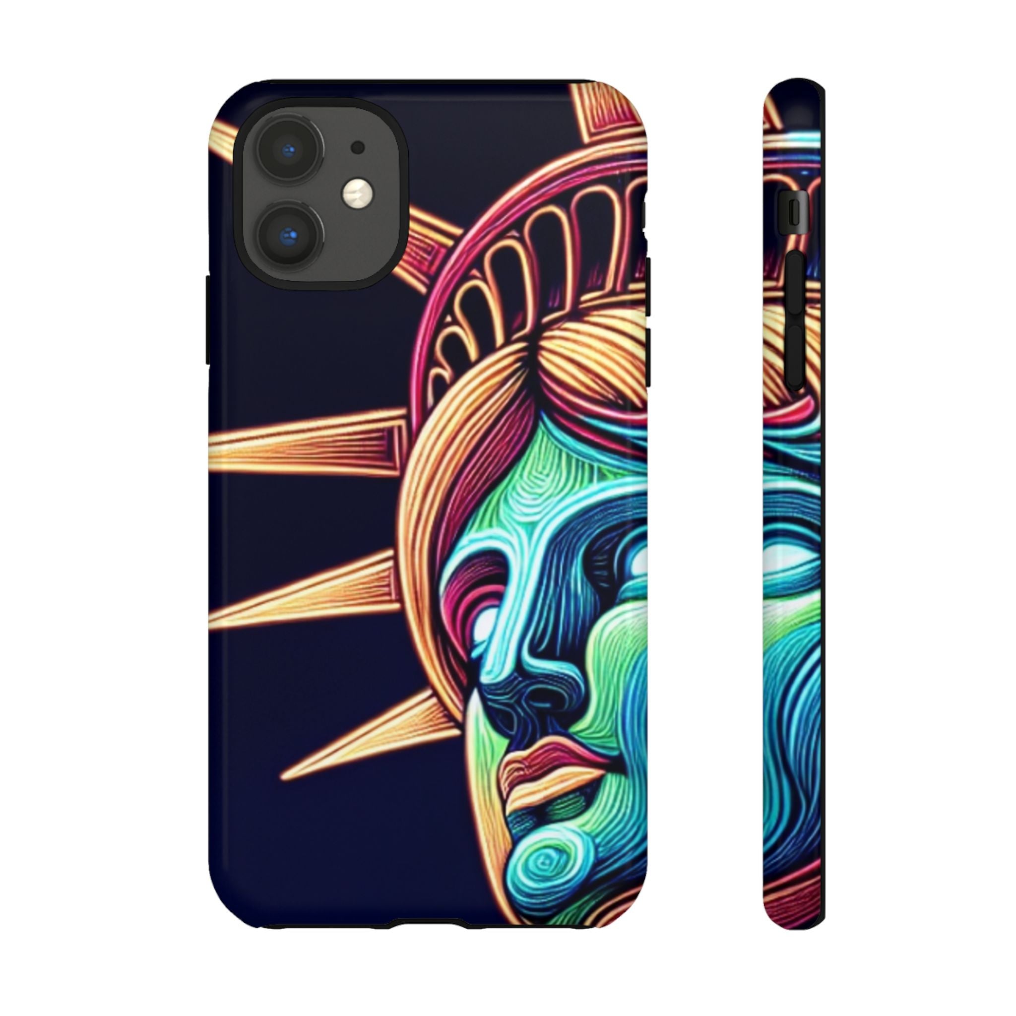 Statue of Liberty Neon Glowing Art Tough Case for Android & iPhone