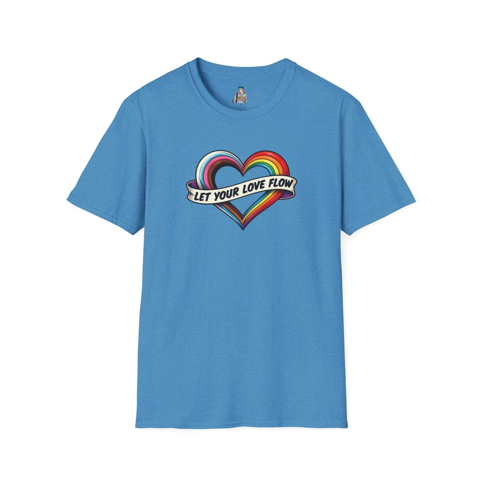Let Your Love Flow Rainbow Heart T-Shirt