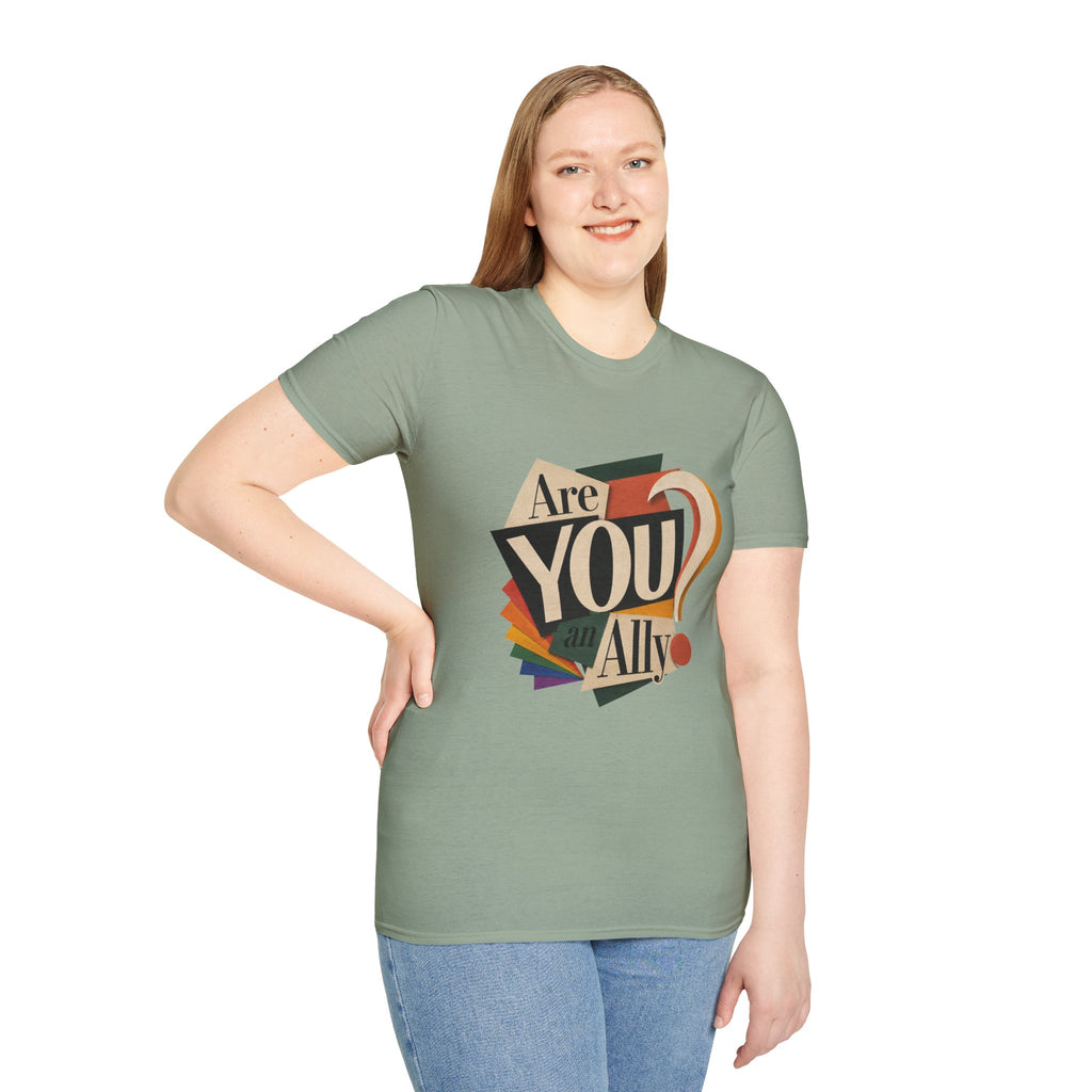 Are You An Ally? T-Shirt — Vintage Pride Ally Tee