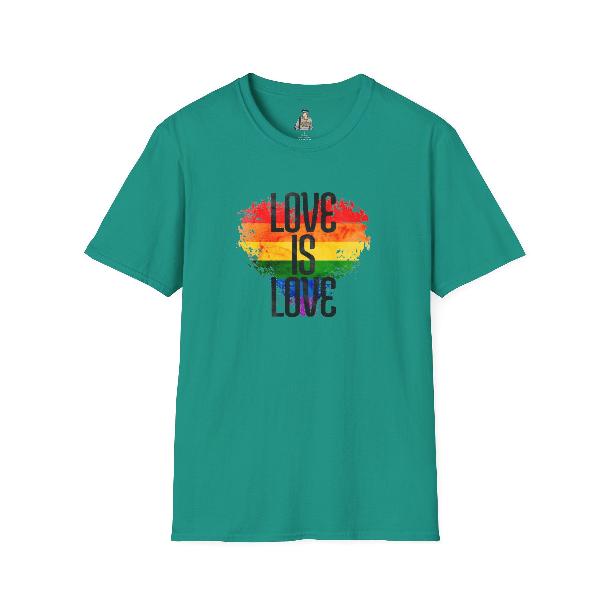 Pride Love Is Love Unisex Softstyle T-Shirt - EqualiTees.Me