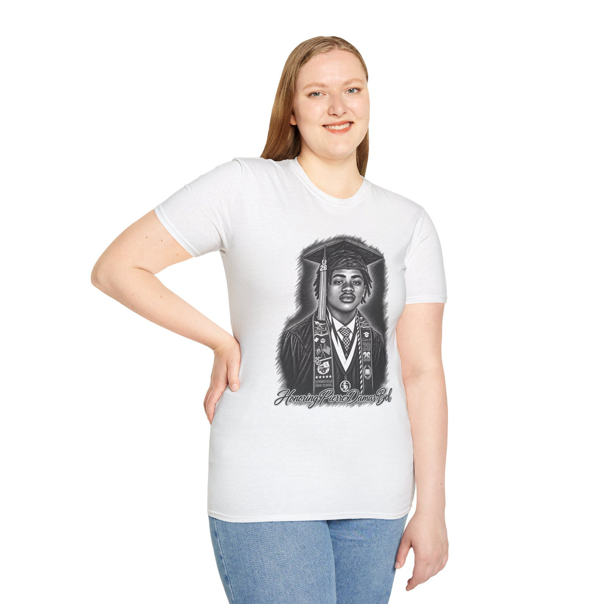 Portrait Front and Back - In Memory of Pierre Damas Bel T-Shirt