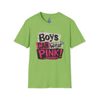 Boys Can Wear Pink T-Shirt — Bold Retro Feminist Graphic Tee