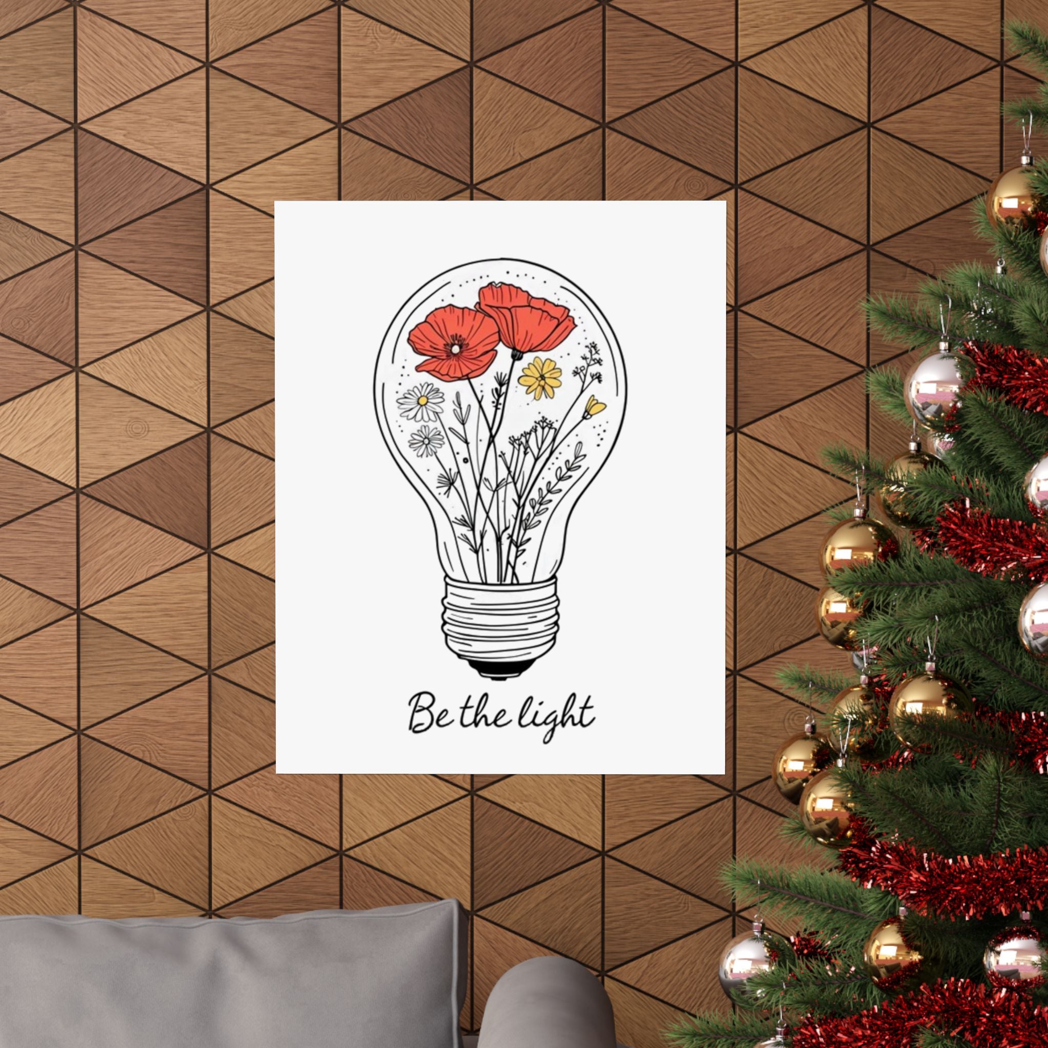 Inspirational Matte Vertical Poster - 'Be the Light'