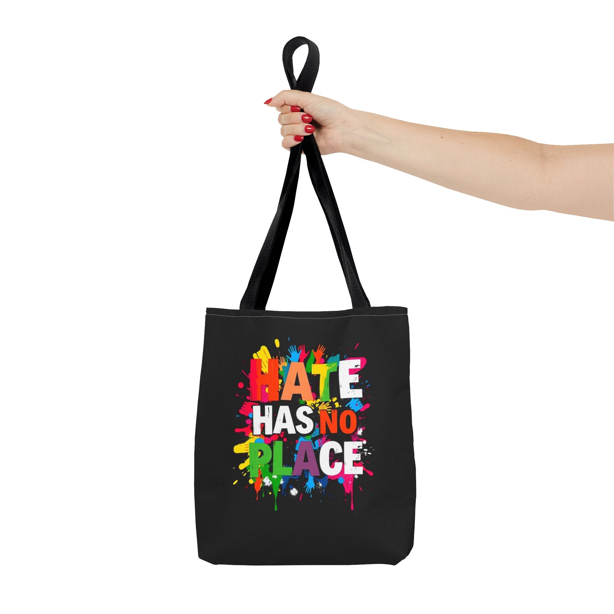 Hate Has No Place Paint Splatter Tote Bag
