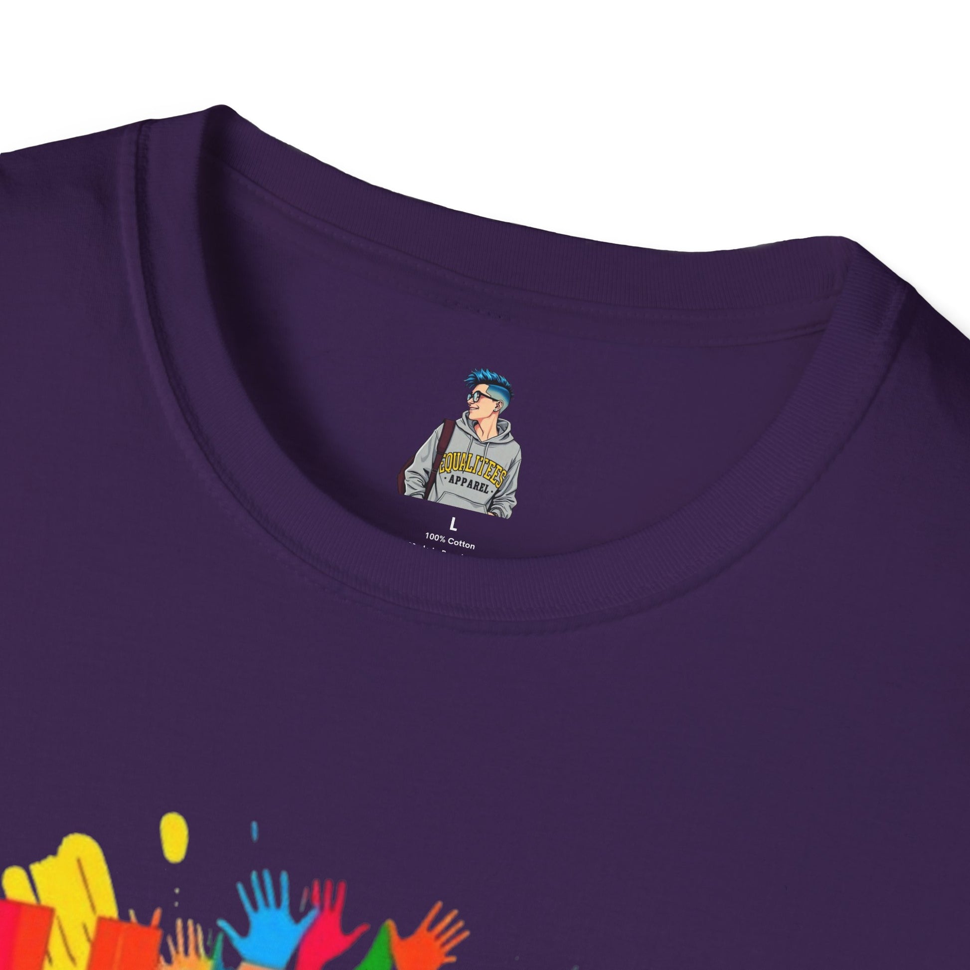 Unisex Softstyle T-Shirt - Hate Has No Place Colorful Graphic Tee