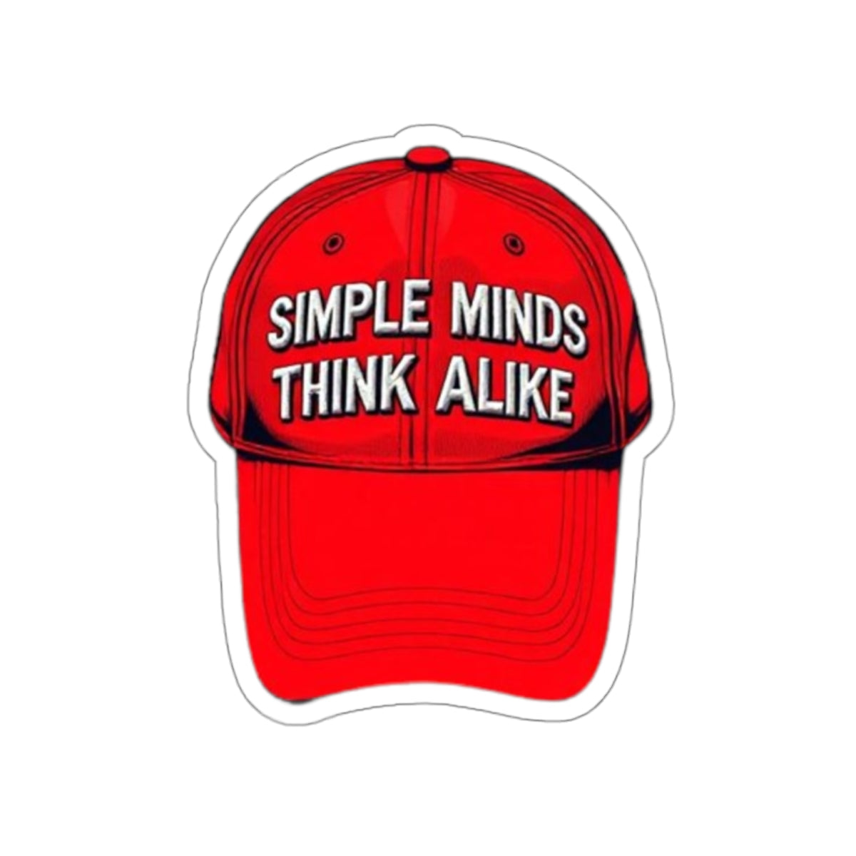 Die-Cut Stickers - Red Cap - Simple Minds Think Alike
