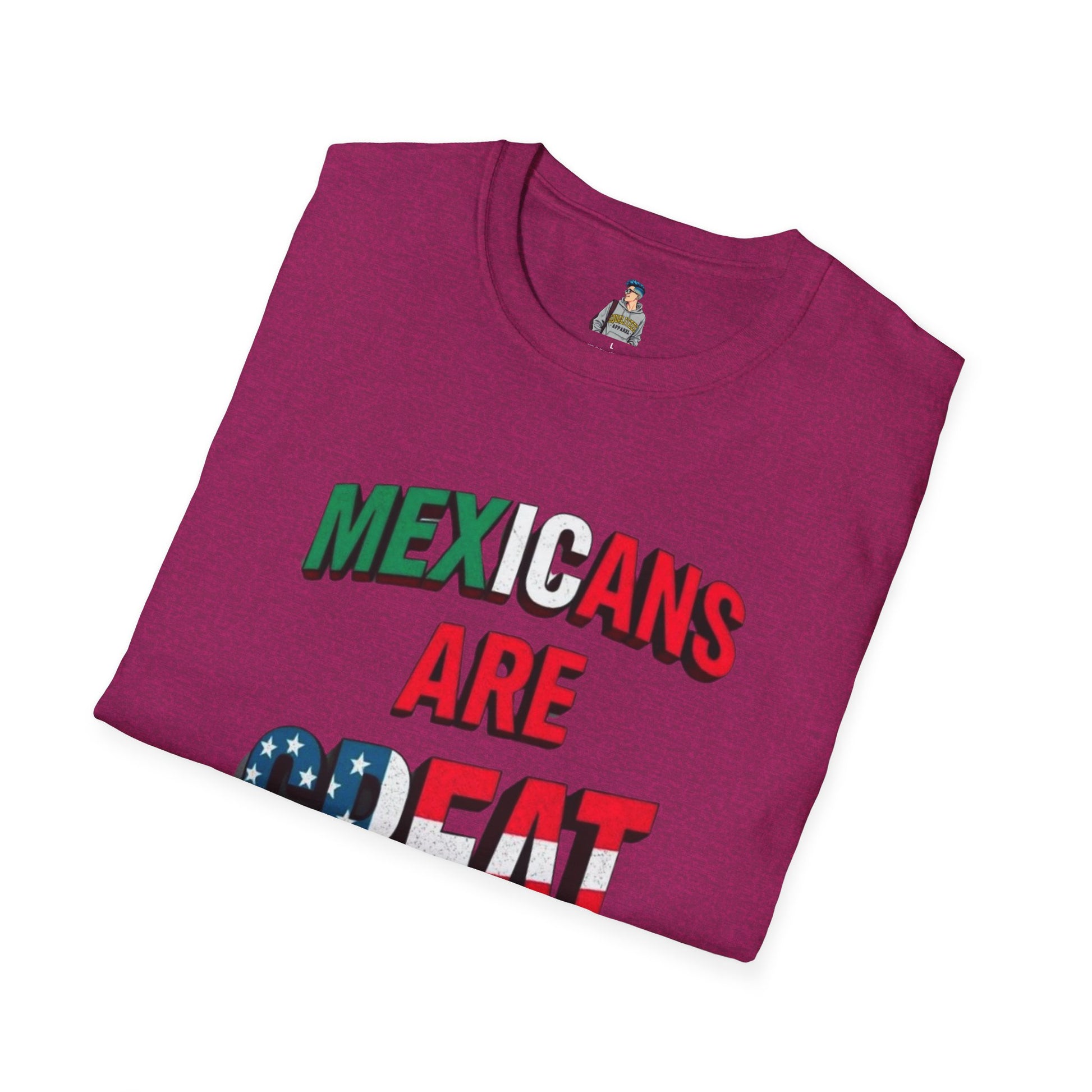 Unisex Softstyle T-Shirt - Mexicans Are Great Americans | Bilingual Pride Tee