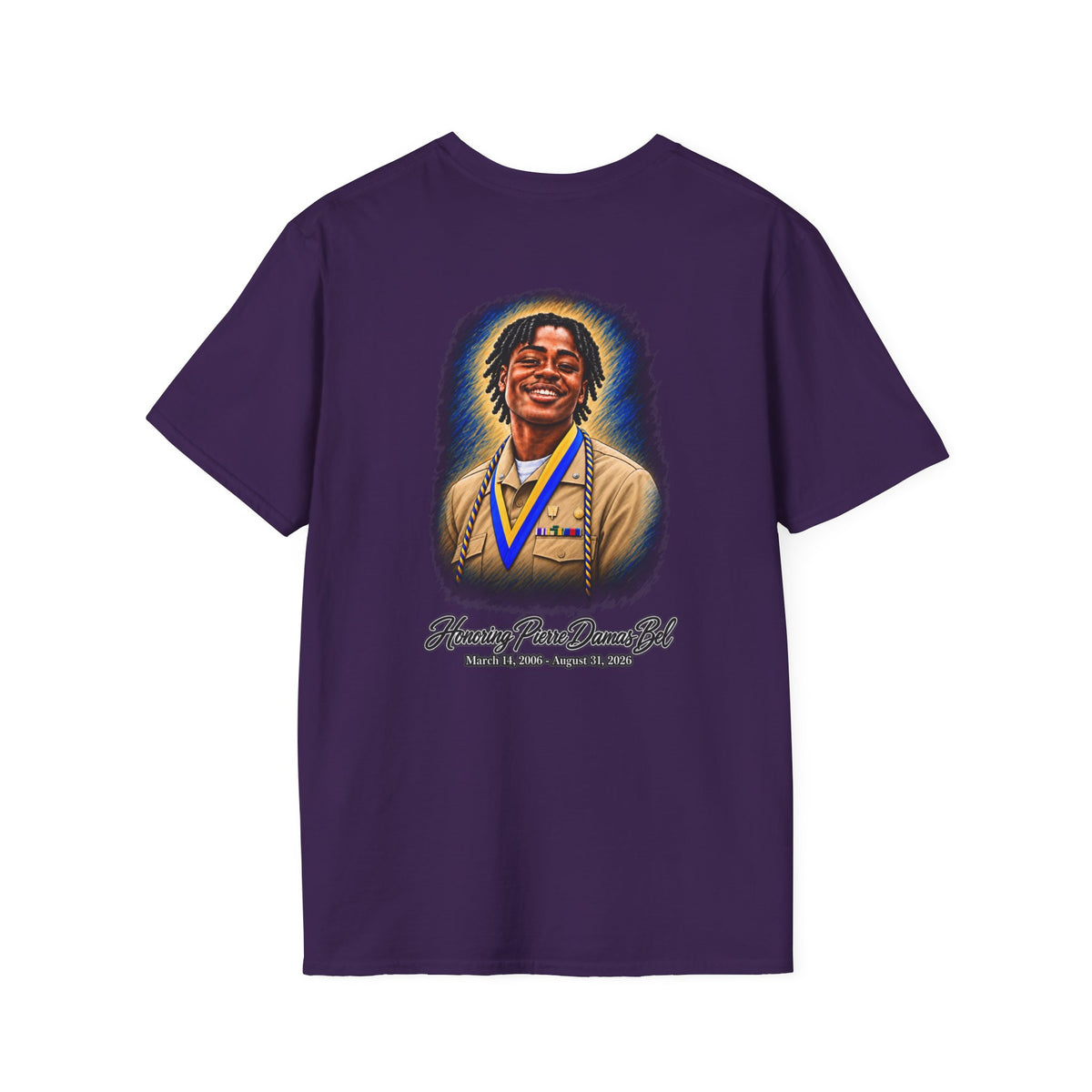 Portrait Front and Back - In Memory of Pierre Damas Bel T-Shirt