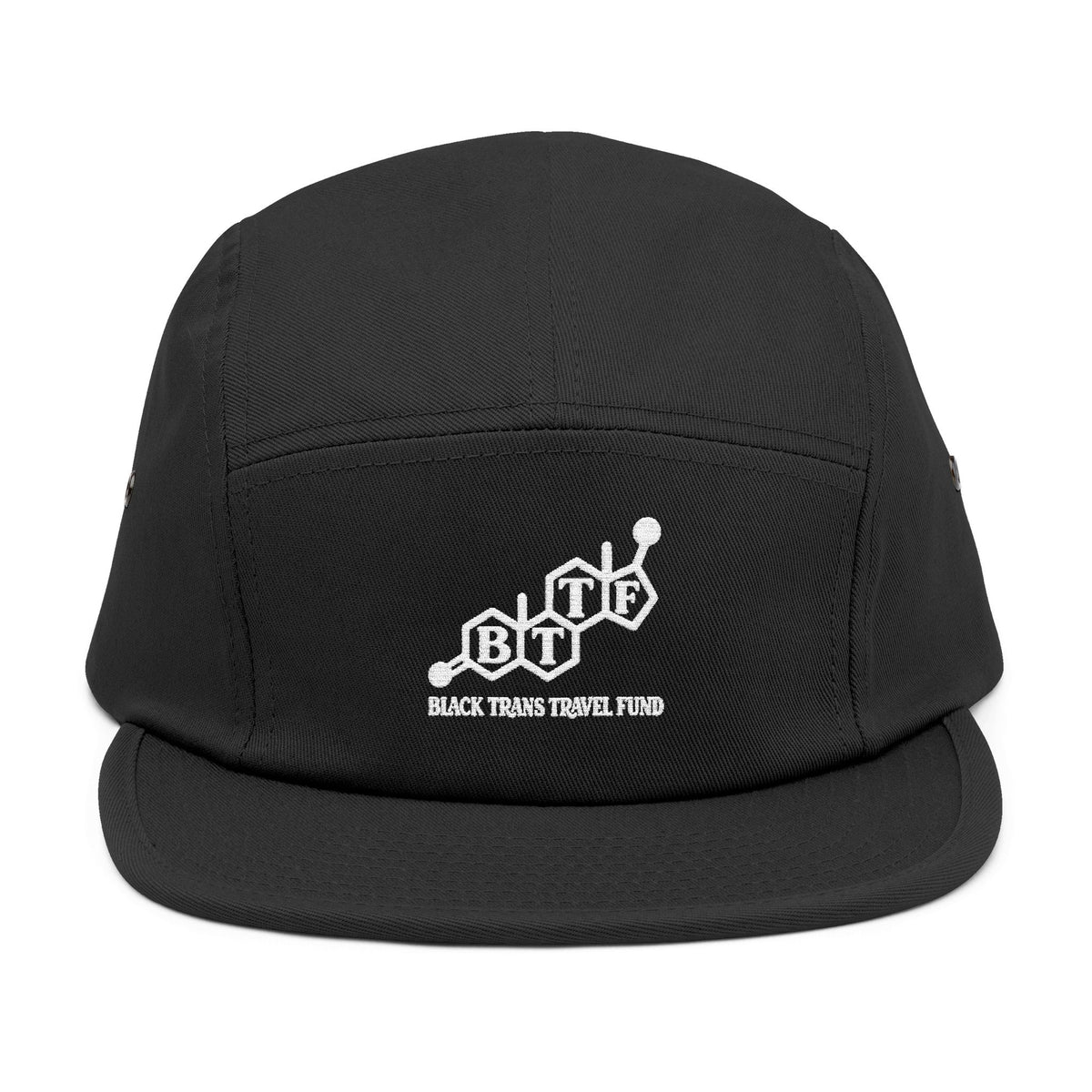 BTTF - Black Trans Travel Fund Embroidered Five-Panel Flat Rim Cap