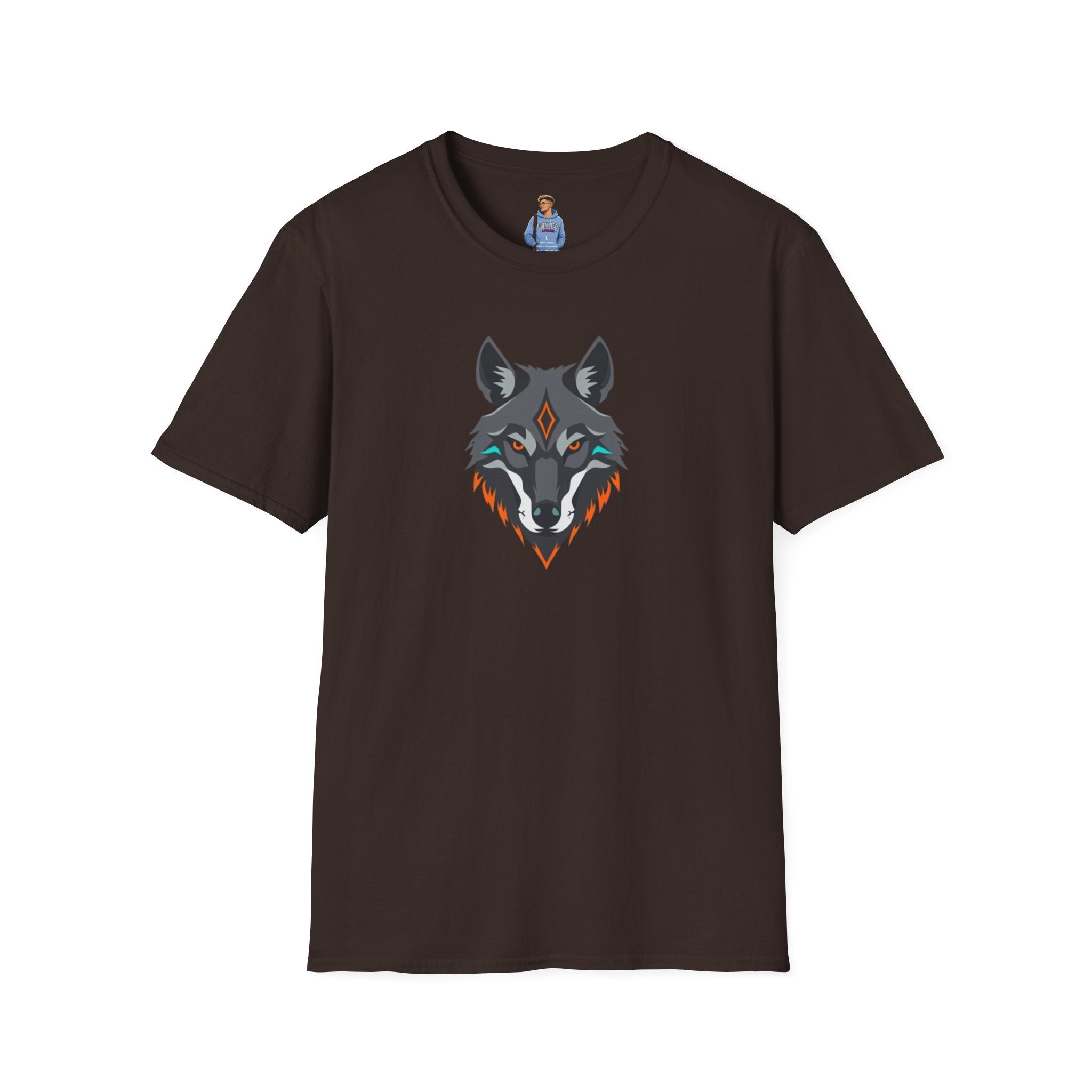 Mystical Wolf Design Unisex Softstyle T-shirt