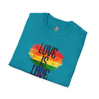 Pride Love Is Love Unisex Softstyle T-Shirt - EqualiTees.Me