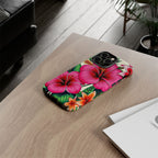 Tropical Hibiscus Phone Case for iPhone — Floral Tough Protective Cover