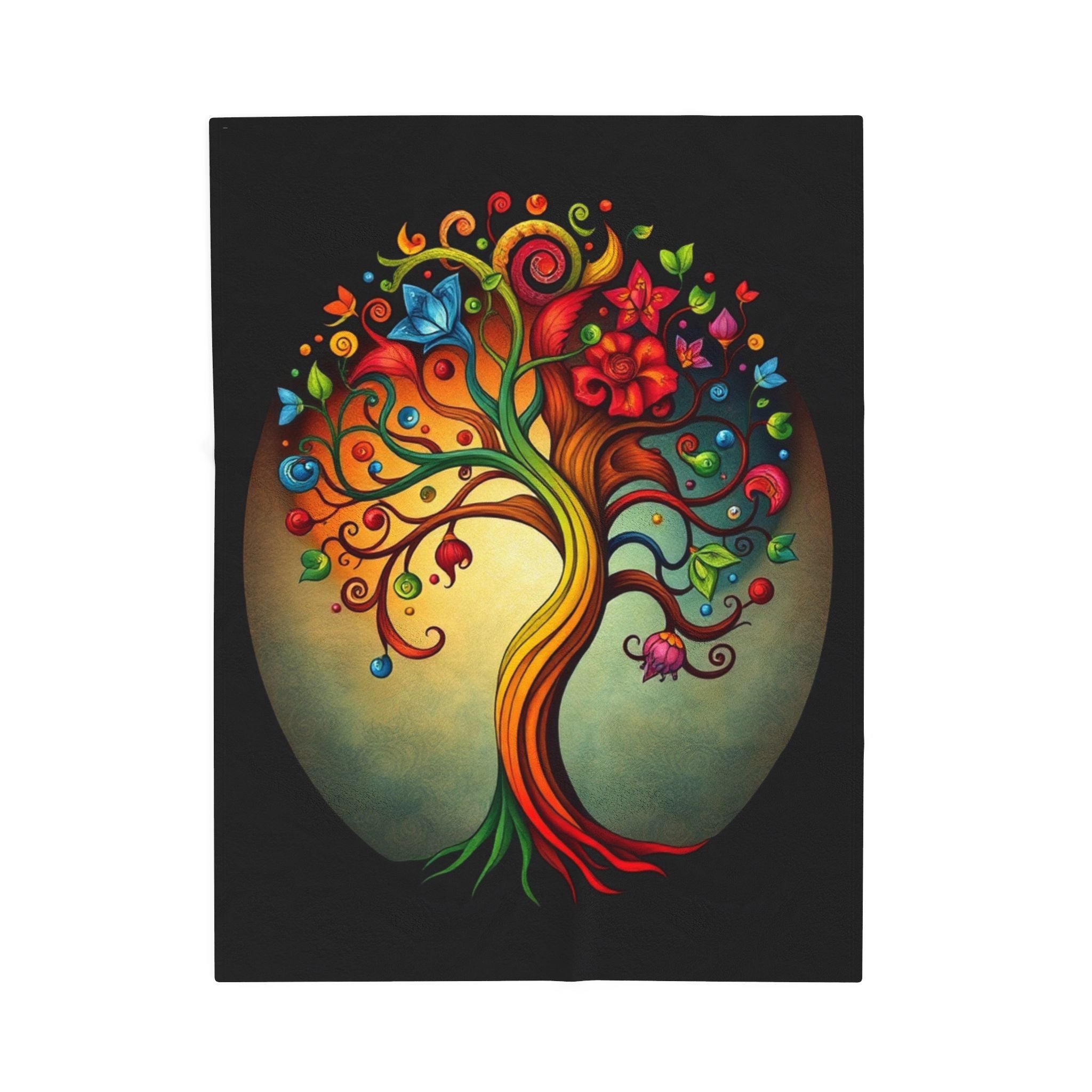 Diversity Tree Velveteen Plush Blanket – For Comfort and Warmth