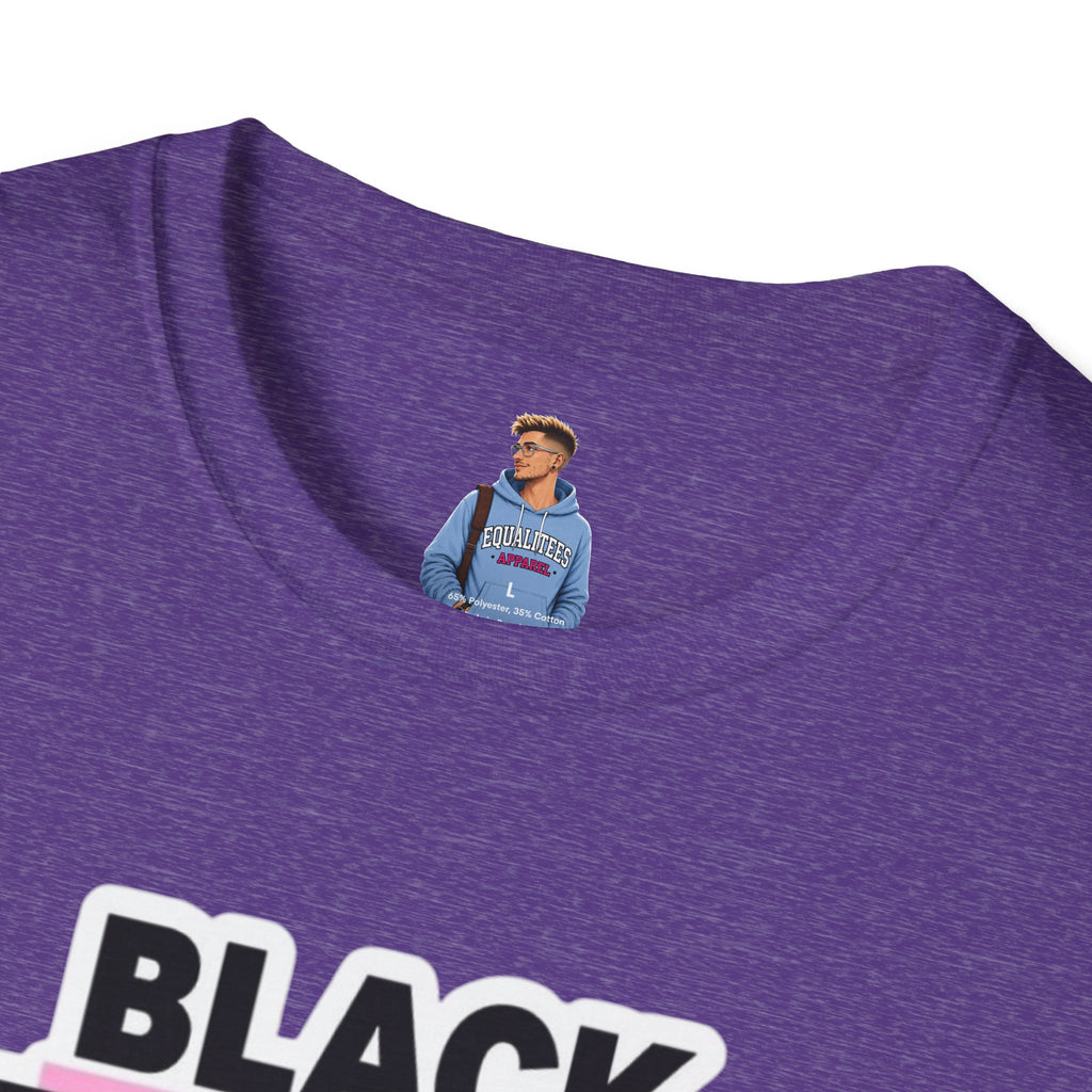 Unisex Softstyle T-Shirt - Black Trans Lives Matter Statement Tee