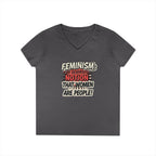 Feminism V-Neck T-Shirt - Empowering Women’s Apparel
