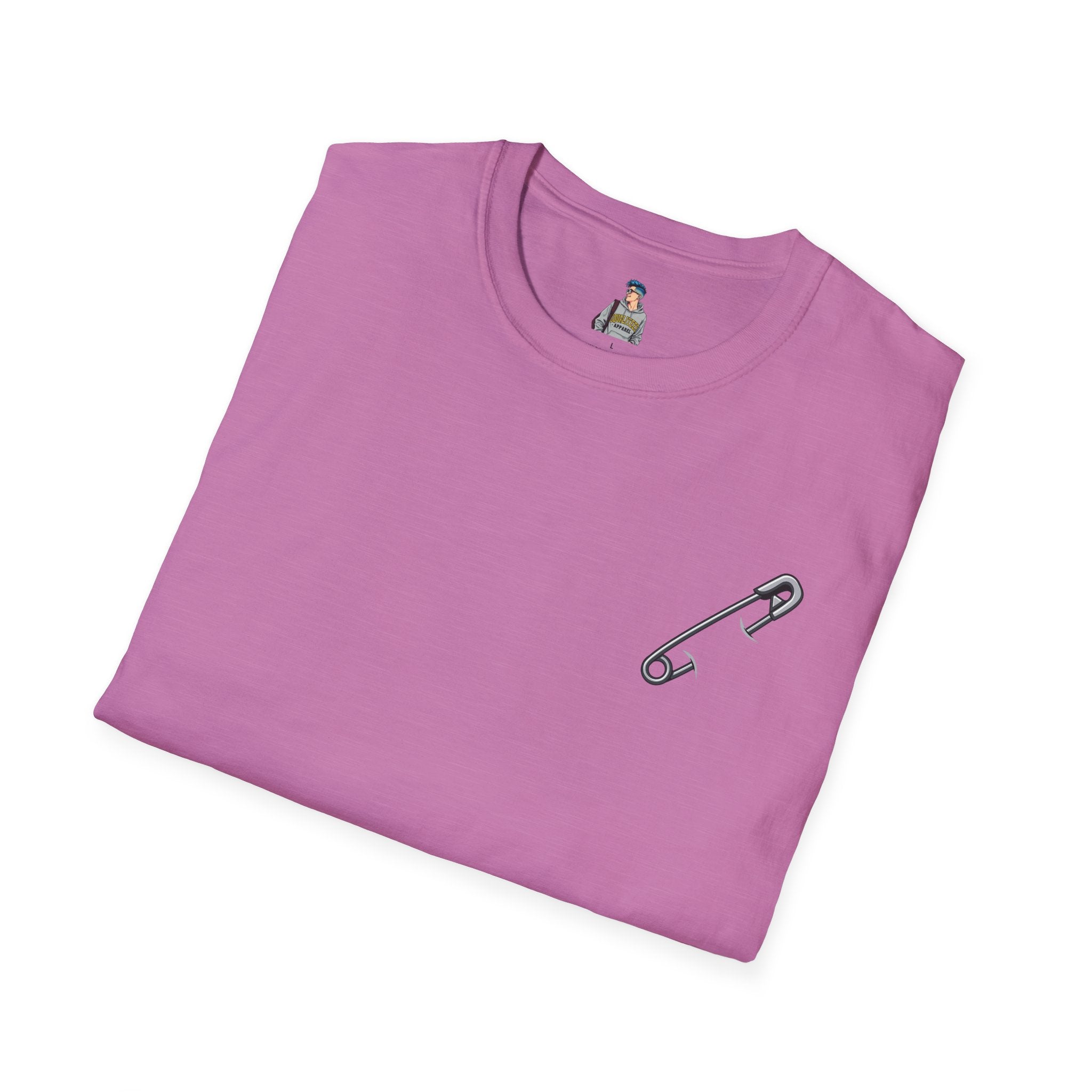 Live and Let Live Safety Pin Unisex Softstyle T-Shirt - Casual LGBTQ+ Pride Tee