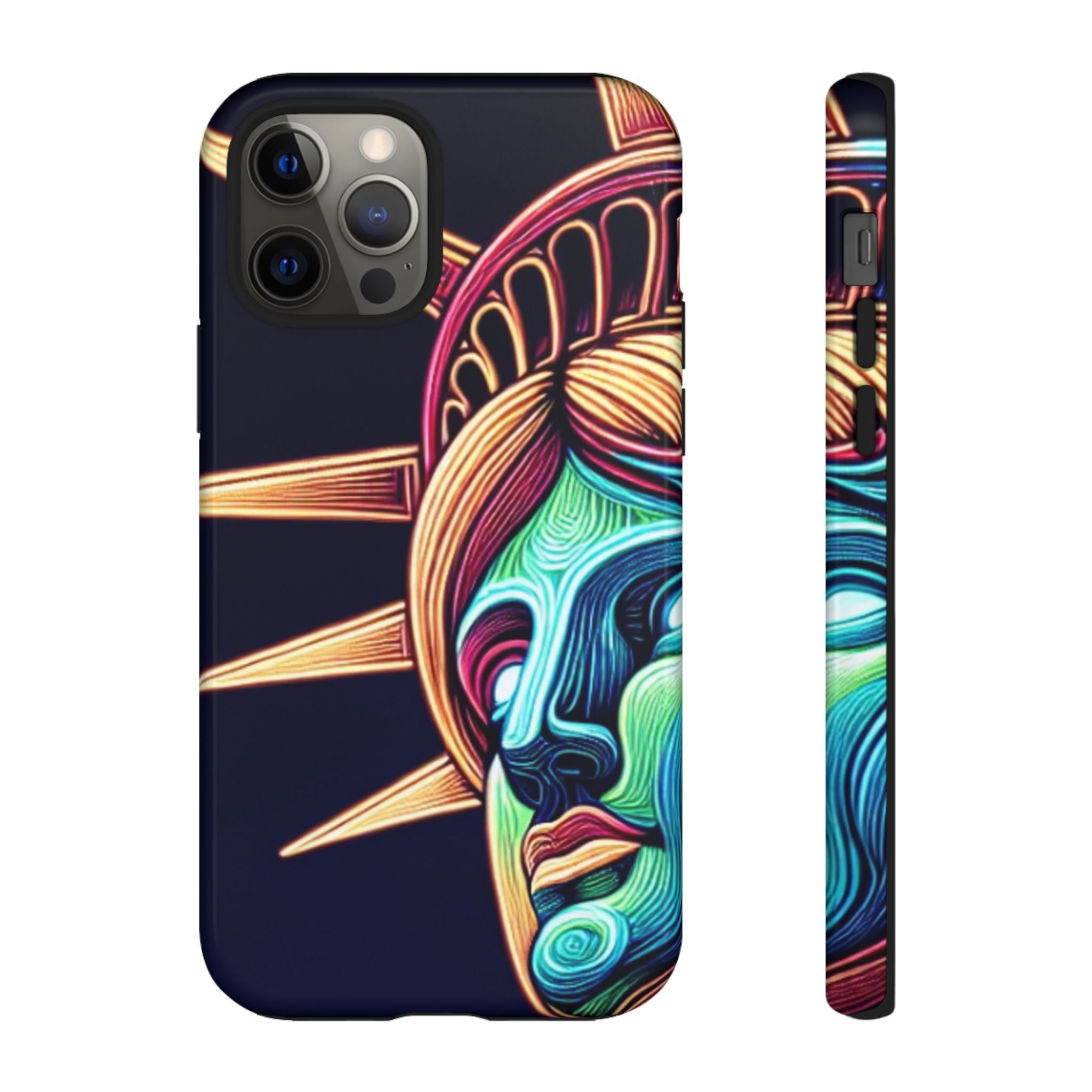 Statue of Liberty Neon Glowing Art Tough Case for Android & iPhone