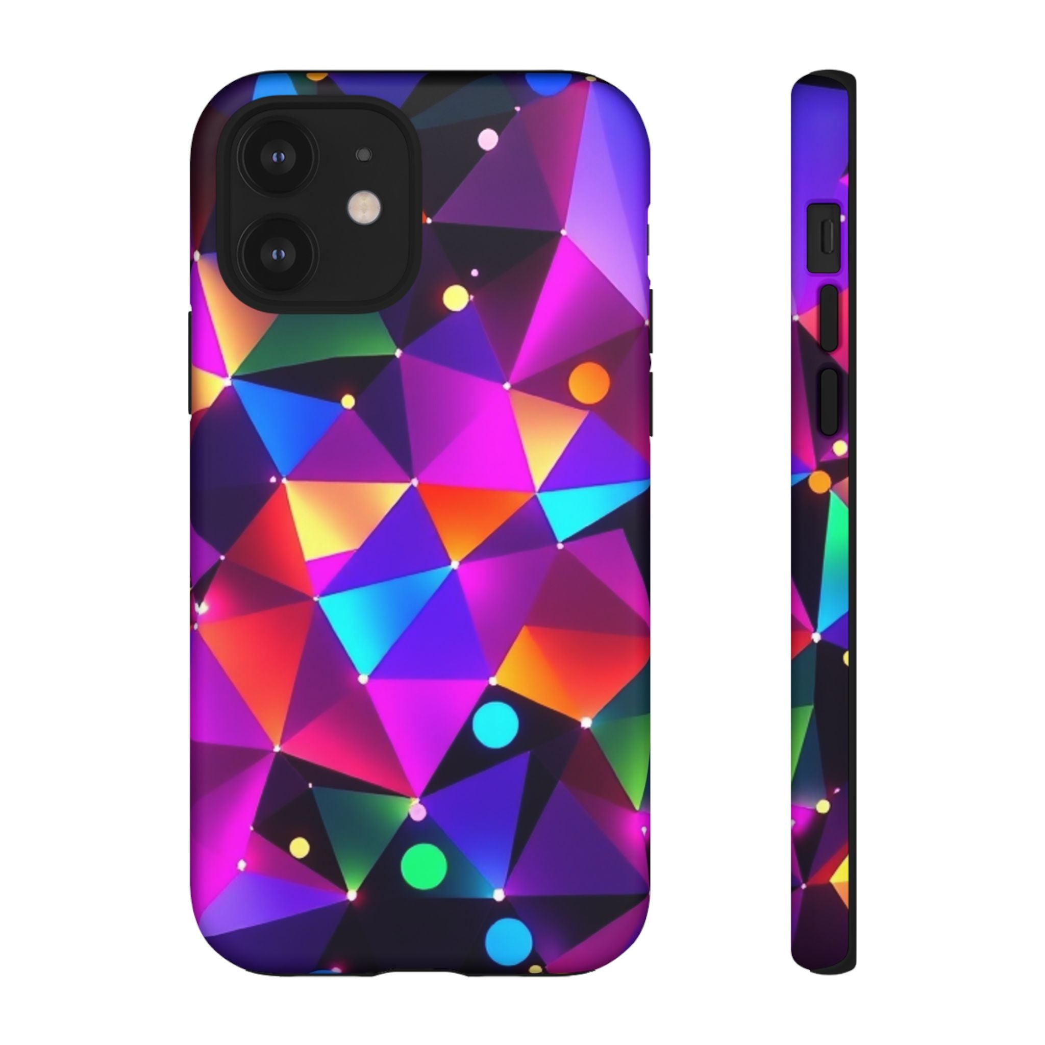 Android OR iPhone Compatible Cases - Colorful Angles Design - Unique Tough Cases