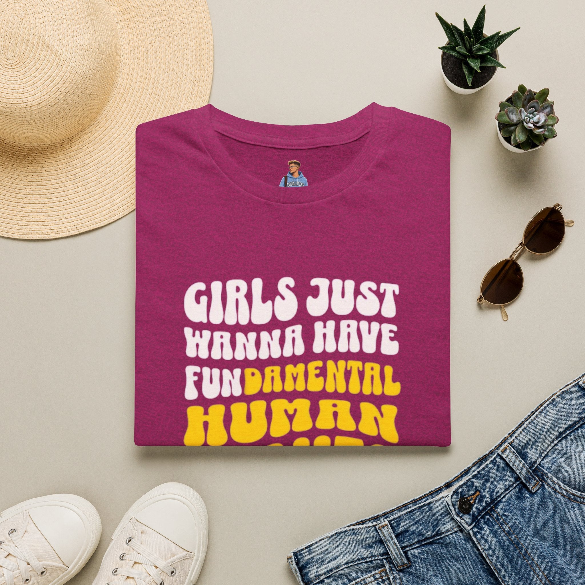 Girls Just Wanna Have Fundamental Human Rights Unisex Softstyle T-Shirt