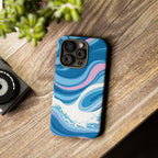 Blue & Pink Swirl Tough Case for iPhone