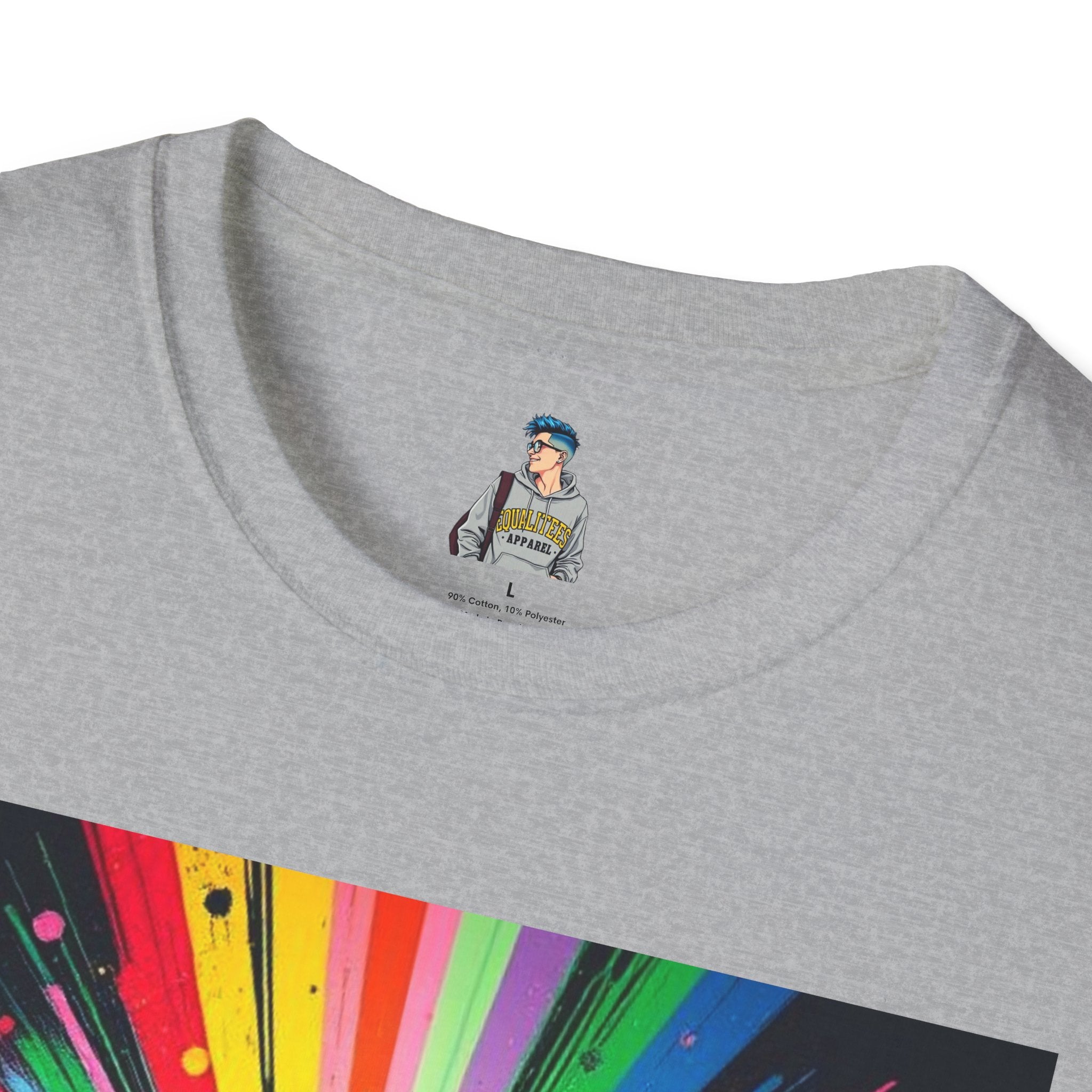 Unisex Softstyle T-Shirt - 'Queer People Belong Everywhere' Pride Graphic Tee