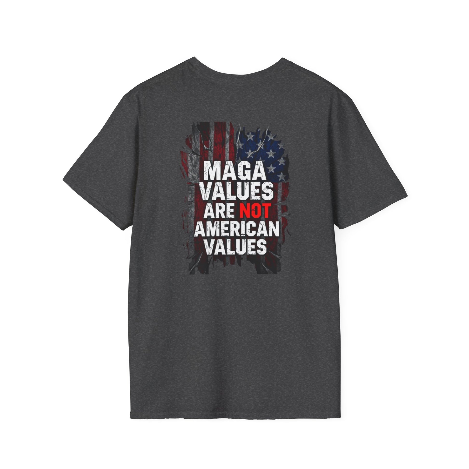 Unisex Softstyle T-Shirt - 'The People United' & 'MAGA Values Are NOT American Values' Graphic Tee