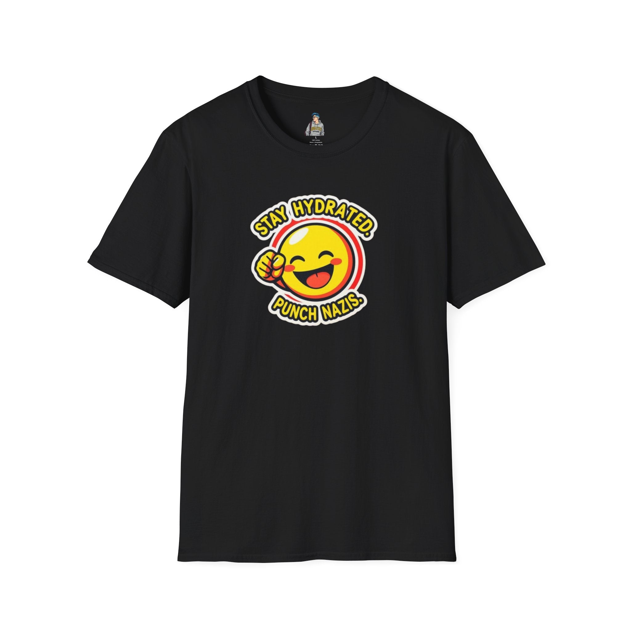 Stay Hydrated, Punch Nazis Funny Emoji T-Shirt