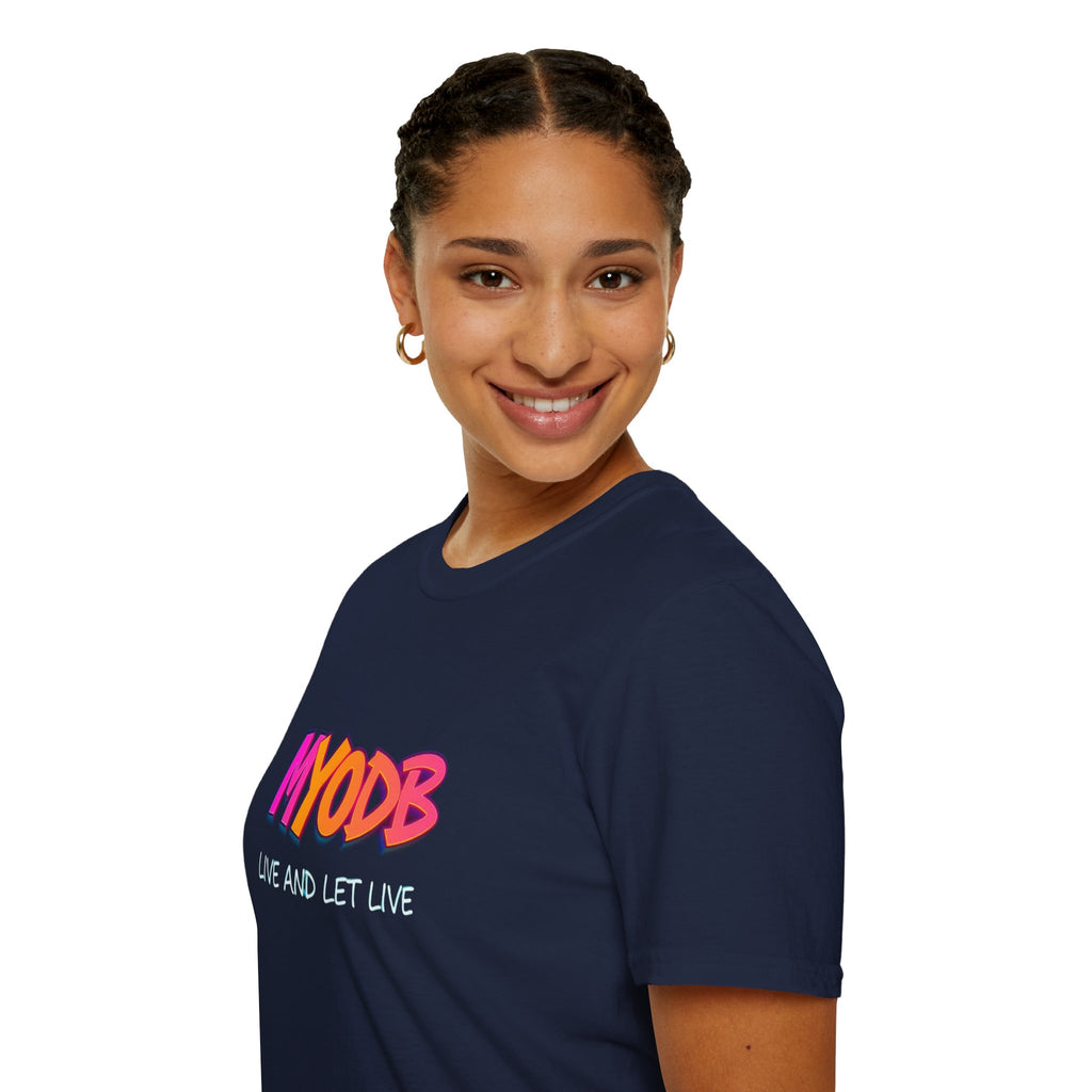MYODB Live and Let Live T-Shirt | Unisex Softstyle Tee | Casual Streetwear