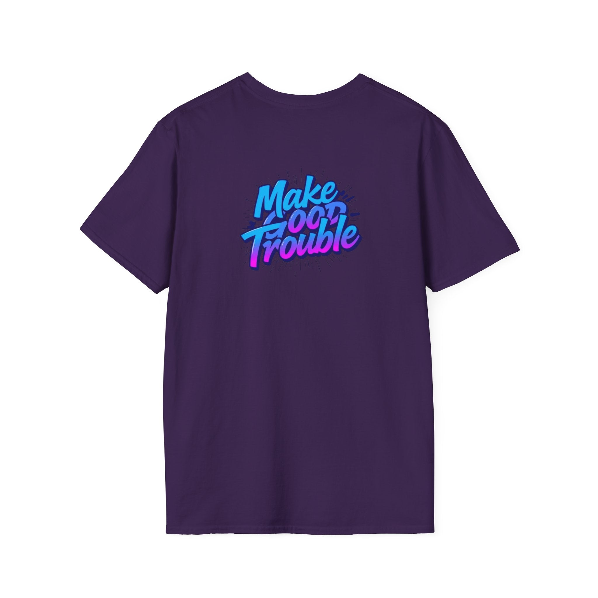 Make Good Trouble Blue Graphic Unisex T-Shirt - Fun & Bold Design for Everyday Wear