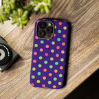 Colorful Polka Dot Tough Phone Case for iPhone
