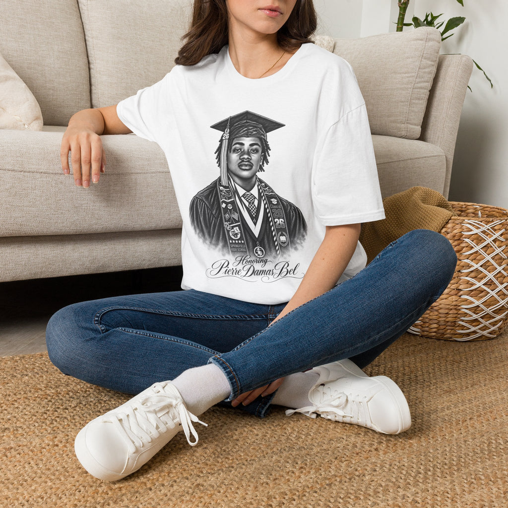 Graduation Portrait Front - In Memory of Pierre Damas Bel T-Shirt