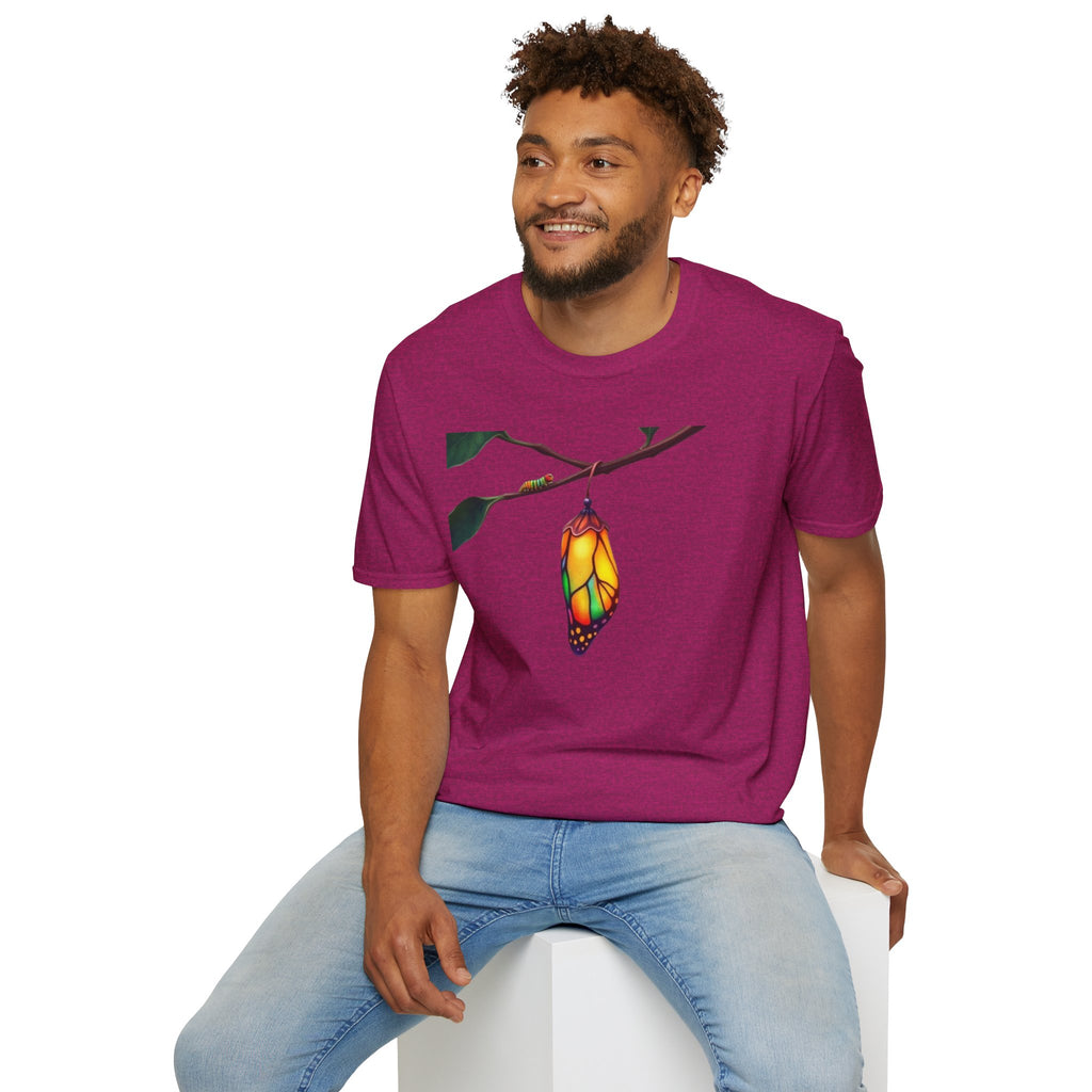 Rainbow Butterfly Cocoon Pride T-Shirt | Unisex Softstyle Tee