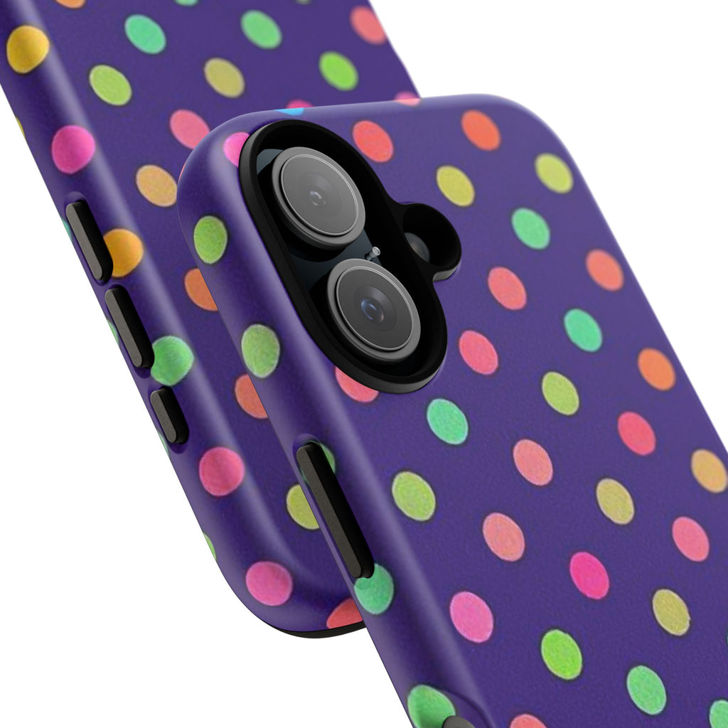 Colorful Polka Dot Tough Phone Case for iPhone
