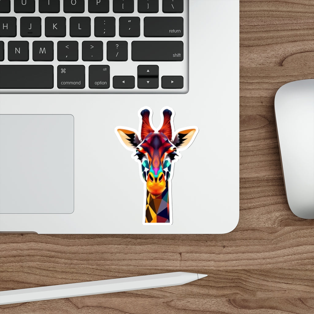 Colorful Giraffe Die-Cut Sticker