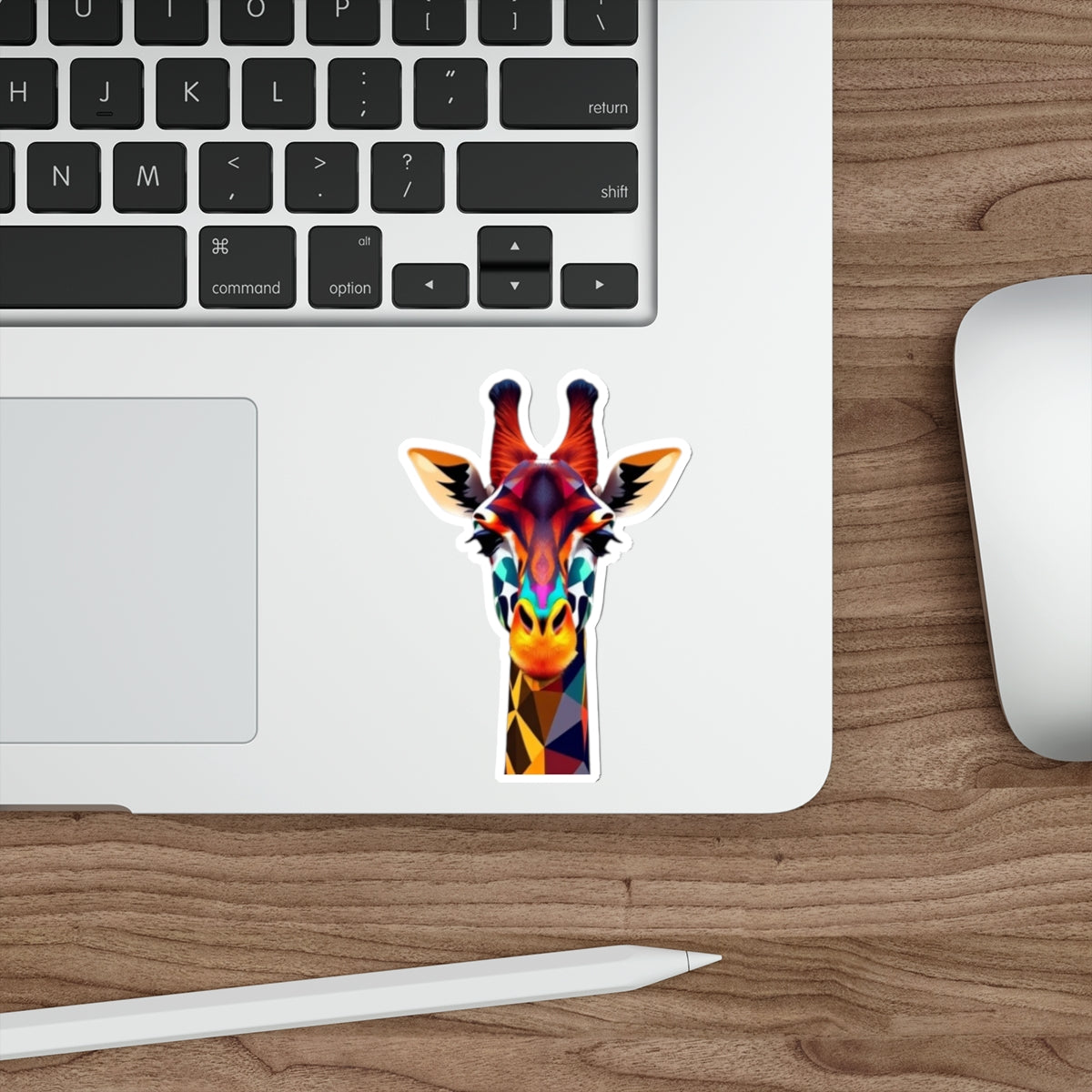Colorful Giraffe Die-Cut Sticker