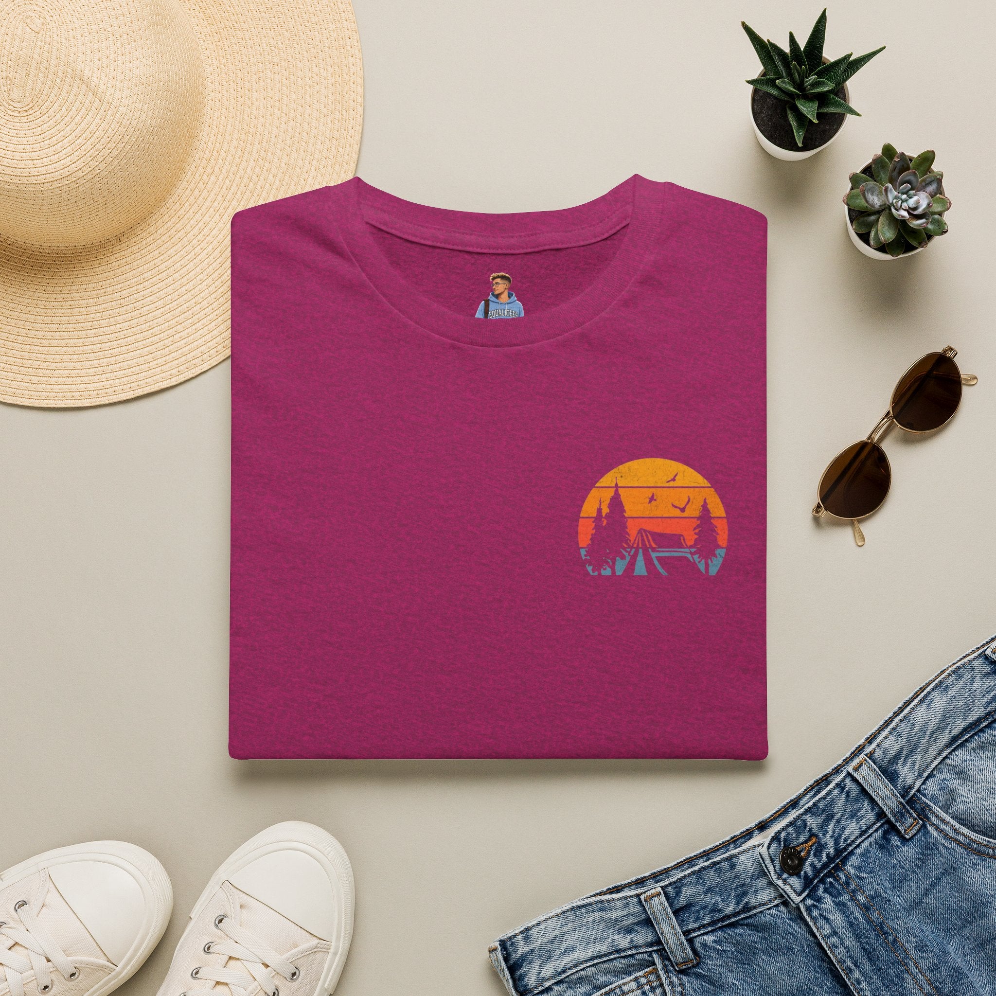 Unisex Softstyle T-Shirt - 'I'd Rather Be Camping' Adventure Tee