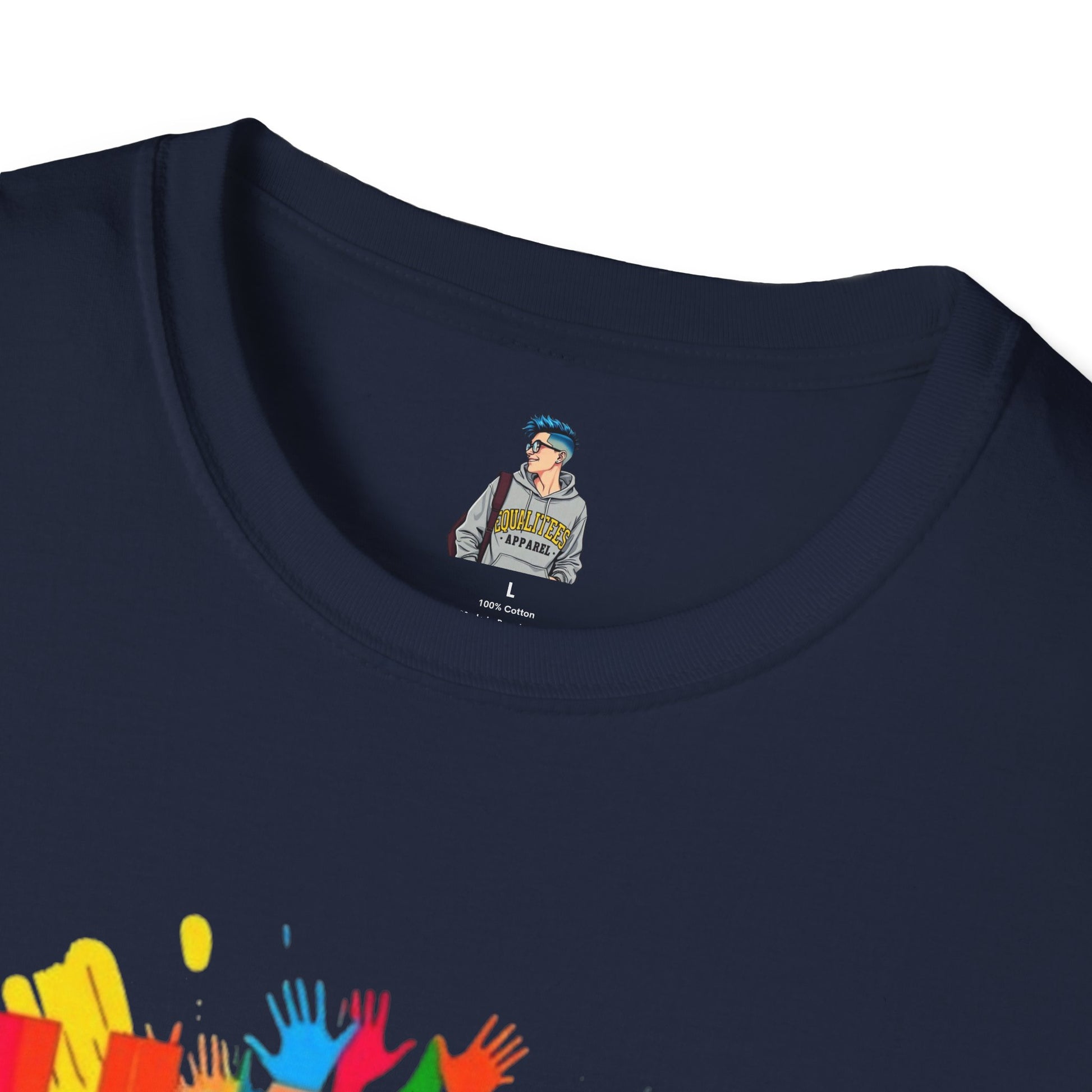 Unisex Softstyle T-Shirt - Hate Has No Place Colorful Graphic Tee