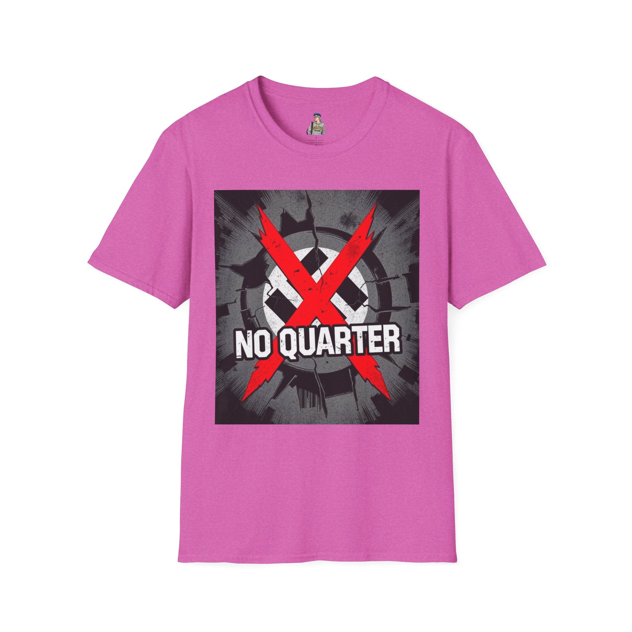Unisex Softstyle T-Shirt - No Quarter for Fascists Graphic Tee