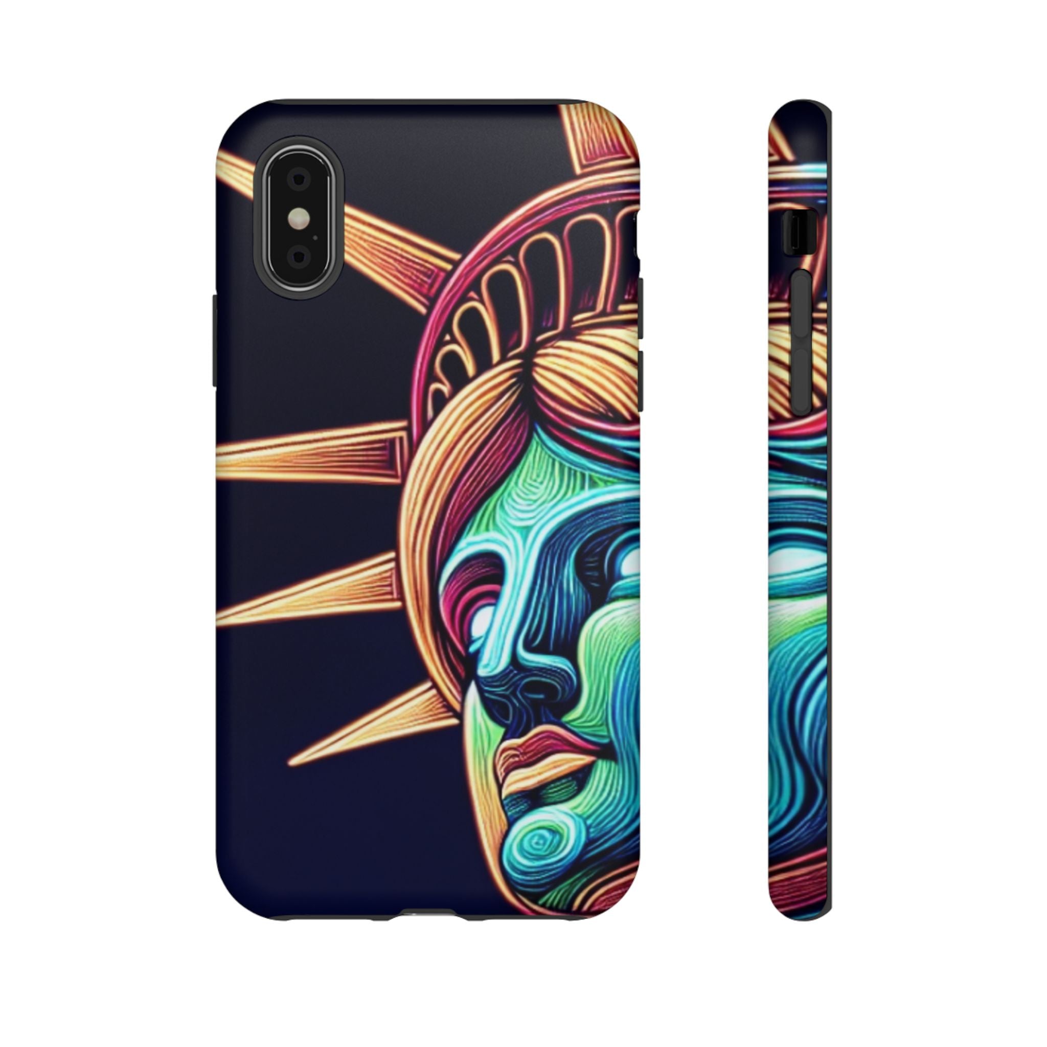 Statue of Liberty Neon Glowing Art Tough Case for Android & iPhone