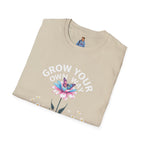 Grow Your Own Way Trans Pride Unisex T-Shirt - Floral Design for Garden Lovers