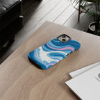 Blue & Pink Swirl Tough Case for iPhone