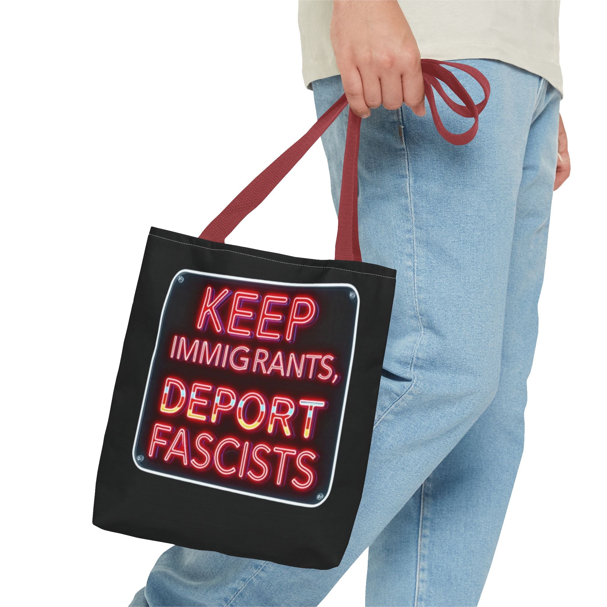 Keep Immigrants, Deport Fascists Tote Bag